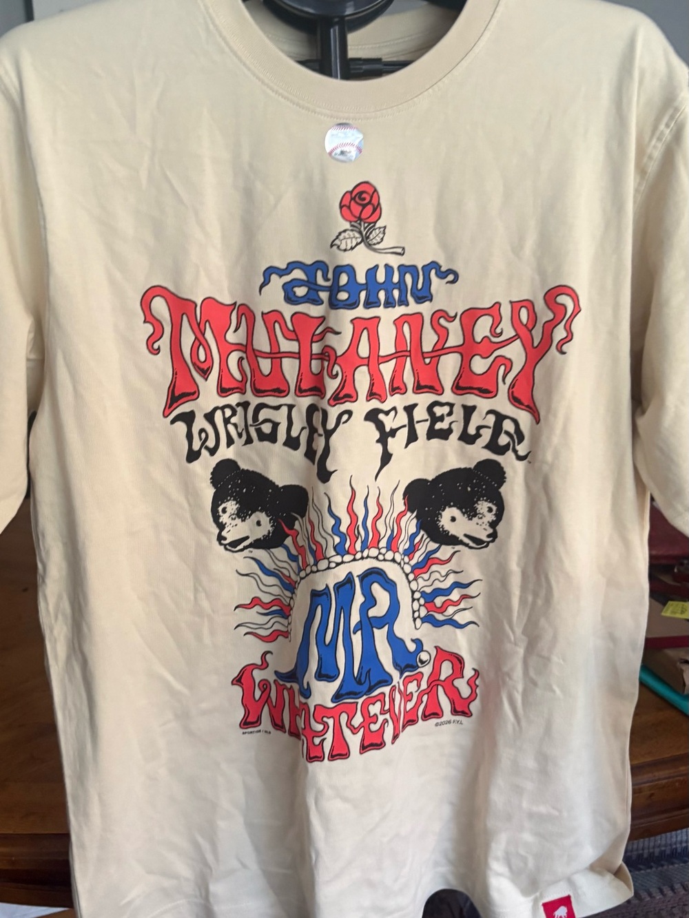 NWOT Sportiqe John Mulaney Mr. Whatever Wrigley Field Graphic Tee